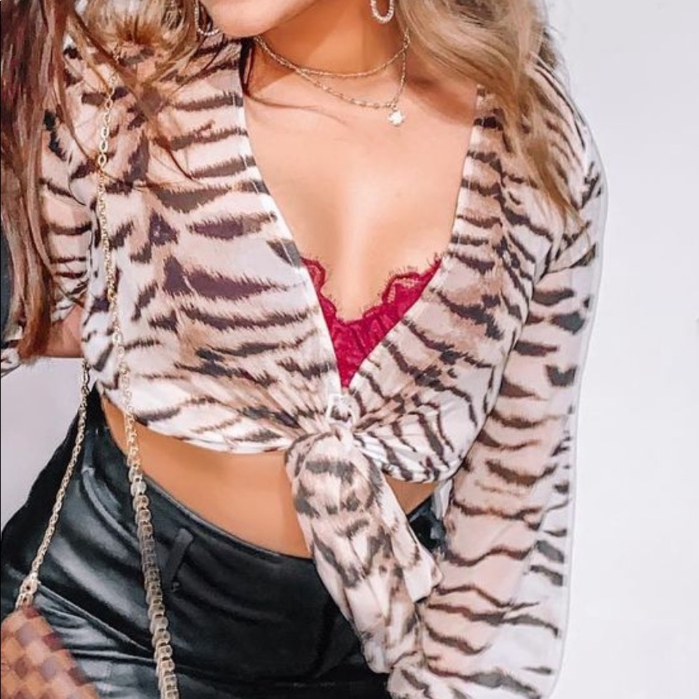 DISCOUNTED SHIPPING ON ALL ITEMS 
worn once. Size L
Corset cheetah print top!